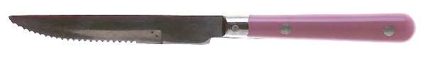 Mardi Gras-Mauve (Stainless) Individual Steak Knife Hollow Handle
