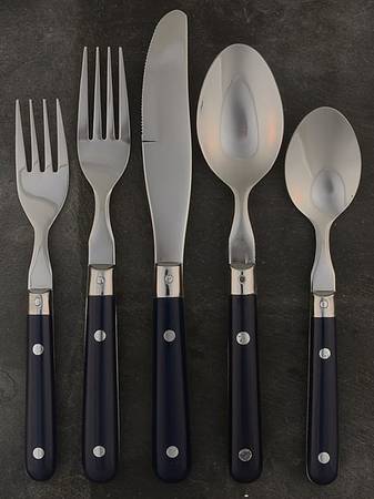 Mardi Gras-Navy-Cobalt (Stainless) 5 Piece Place Setting
