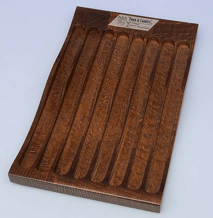 Town and Country-Brown-Walnut (Stainless) 8 Compartment Wood Flatware Tray