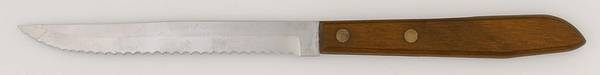 Town and Country-Brown-Walnut (Stainless) Individual Steak Knife Hollow Handle Serrate Blade
