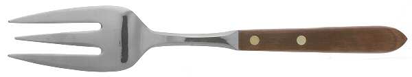 Town and Country-Brown-Walnut (Stainless) Large Solid Cold Meat Serving Fork