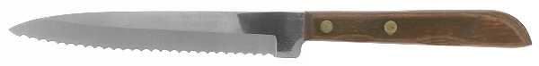 Town and Country-Brown-Walnut (Stainless) Individual Steak Knife Hollow Handle Serrate Blade