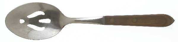 Town and Country-Brown-Walnut (Stainless) Pierced Tablespoon (Serving Spoon)