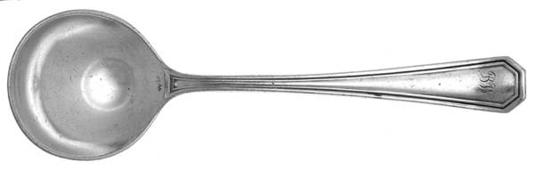 Alamo (Silverplate, 1913) Monogram Round Bowl Soup Spoon (Bouillon)