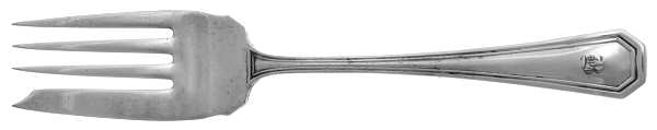 Alamo (Silverplate, 1913) Monogram Medium Solid Cold Meat Serving Fork
