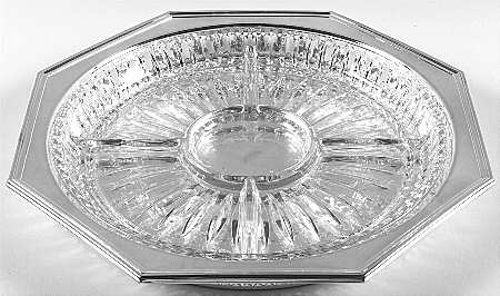 Alden (Silverplate, Hollowware) Relish with Glass Liner