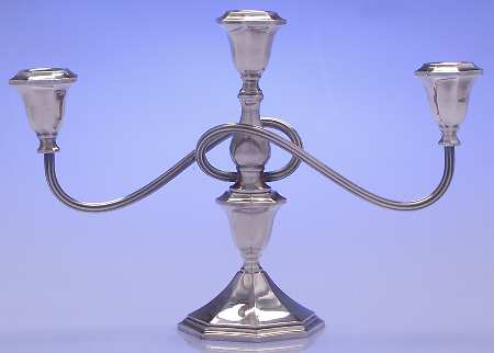 Alden (Silverplate, Hollowware) Small 3-Light Candelabra