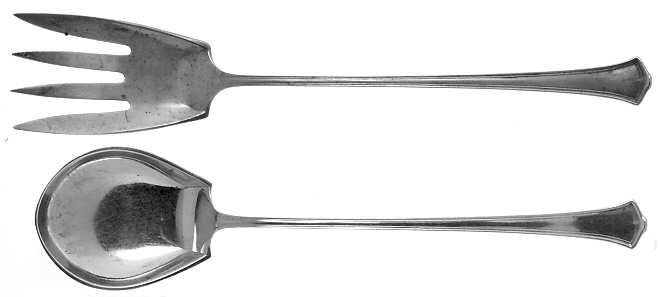 America (Sterling, 1915) 2 Pc Large Lettuce Serving Set