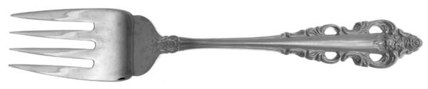 Antique Baroque (Stainless) Medium Solid Cold Meat Serving Fork