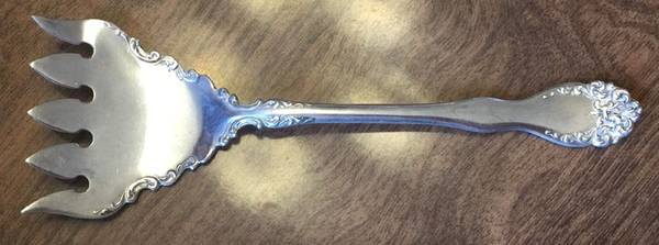 Anjou (Silverplate, 1899) Large Solid Tined Sardine Serving Fork