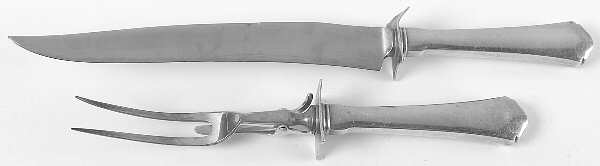 Antique (Sterling, 1926) Large 2-Piece Roast Carving Set w/Stainless Blade