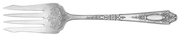 Astor (Silverplate, 1925, No Monograms) Medium Solid Cold Meat Serving Fork