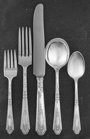 Astor (Silverplate, 1925, No Monograms) 5 Piece Place Setting