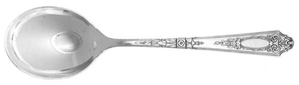 Astor (Silverplate, 1925, No Monograms) Round Bowl Soup Spoon (Bouillon)