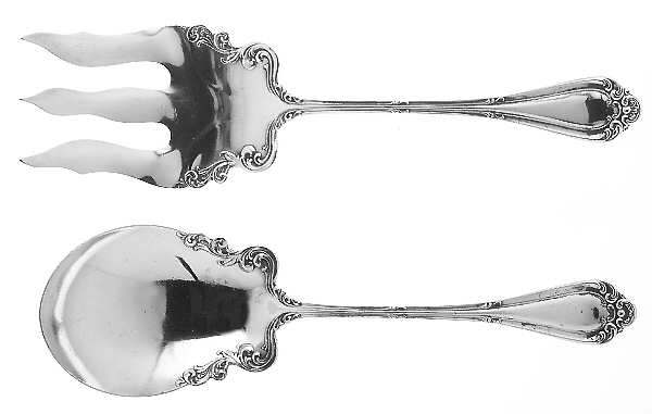Astoria (Silverplate, 1898, No Monograms) (2 Pc) Solid Salad Set