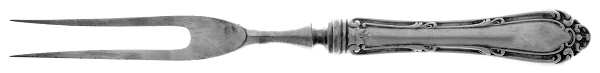 Astoria (Silverplate, 1898, No Monograms) Small Steak Carving Fork with Stainless Prongs