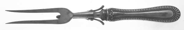 Atalanta (Sterling, 1895) Large Stainless-Prong Roast Carving Fork
