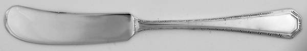 Athena (Silverplate, 1916) Flat Handle Butter Spreader by Wallace Silver