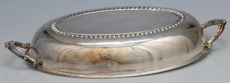 Avalon (Silverplate, Hollowware) 11" Oval Divided Vegetable (Top)