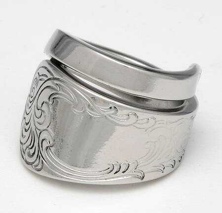 Bay Colony Engraved (Stainless) Finger Ring (Provide Size) HC