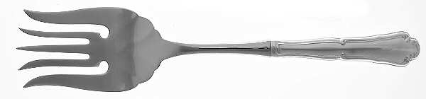 Barocco (Sterling, 1995) Large Stainless-Tine Cold Meat Serving Fork