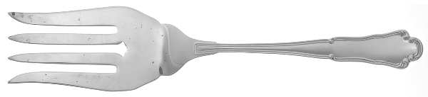 Barocco (Sterling, 1995) Large Solid Cold Meat Serving Fork