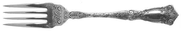 Berain (Sterling, 1907) Small Solid Cold Meat Serving Fork