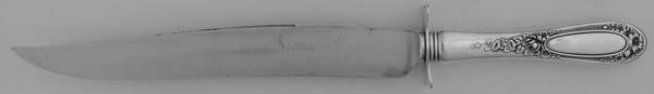 Blossom (Silverplate, 1909) Large Stainless Blade Roast Carving Knife