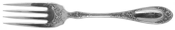 Blossom (Silverplate, 1909) Small Solid Cold Meat Serving Fork