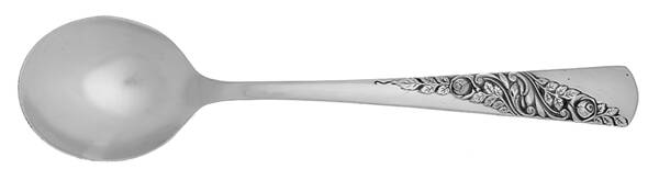 Bridal Corsage (Silverplate, 1953) Round Bowl Soup Spoon (Cream Soup) HC