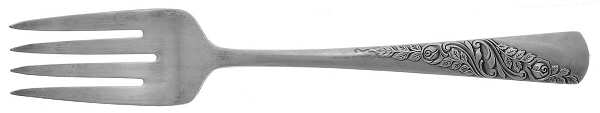 Bridal Corsage (Silverplate, 1953) Medium Solid Cold Meat Serving Fork