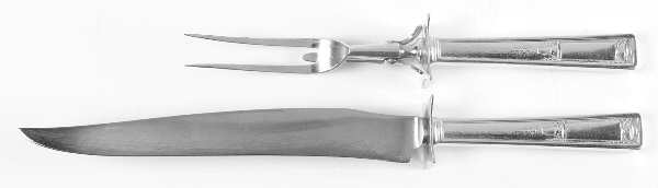Buckingham (Silverplate, 1924) Large 2-Piece Roast Carving Set w/Stainless Blade
