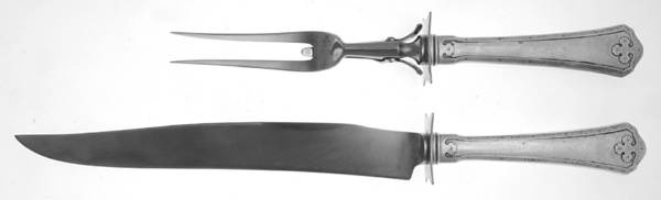 Carmel (Sterling, 1912) (2 Pc)Carving Set-Lg Stnbl/Roast w/Sterling Guard