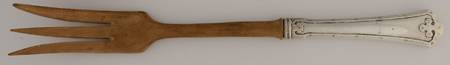 Carmel (Sterling, 1912) Salad Serving Fork with Wooden Prongs