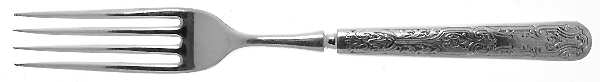 Cardinal (Silverplate, 1907) Indented Solid Handled Fork