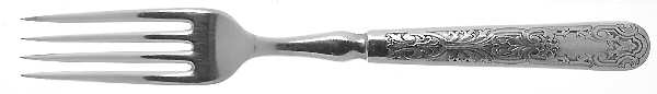 Cardinal (Silverplate, 1907) Indented Solid Handled Fork