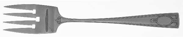 Carthage (Sterling, 1917) Small Solid Cold Meat Serving Fork