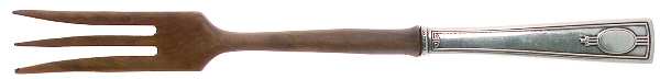Carthage (Sterling, 1917) Salad Serving Fork with Wooden Prongs