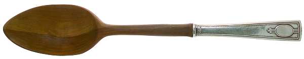 Carthage (Sterling, 1917) Salad Serving Spoon with Wooden Bowl
