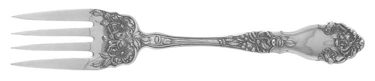 Cherokee Rose (Silverplate, 1919) Medium Solid Cold Meat Serving Fork