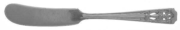 Classic Filigree (Silverplate, 1937) Flat Handle Butter Spreader