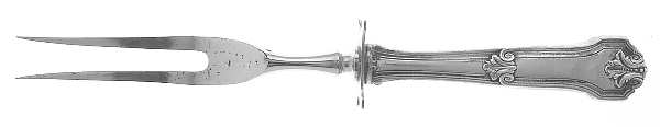 Corinthian (Sterling, 1911) Small Steak Carving Fork with Stainless Prongs
