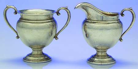 Coventry (Sterling, Hollowware) Mini Sterling Creamer and Open Sugar
