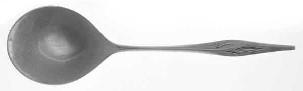 Dawn Mist (Sterling, Burnished, 1963) Solid Salad Serving Spoon