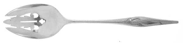 Dawn Mist (Sterling, Burnished, 1963) Pierced Tablespoon (Serving Spoon)