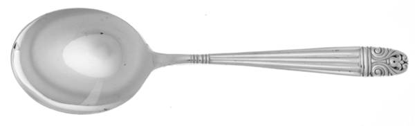 Danish Queen (Sears-Roebuck, Silverplate, 1944) Round Bowl Soup Spoon (Cream Soup)