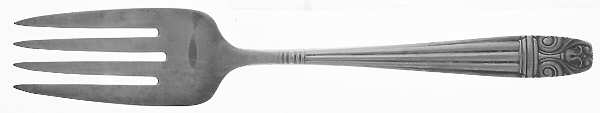 Danish Queen (Sears-Roebuck, Silverplate, 1944) Individual Salad Fork by Wallace Silver