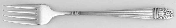 Danish Queen (Sears-Roebuck, Silverplate, 1944) Grille Fork (Viande) by Wallace Silver