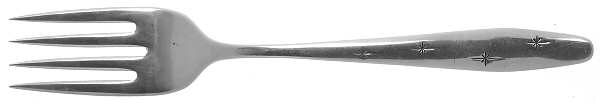 Dawn Star (Sterling, 1958) Medium Solid Cold Meat Serving Fork