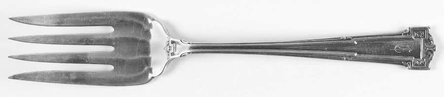 Dauphine (Sterling, 1916) Medium Solid Cold Meat Serving Fork